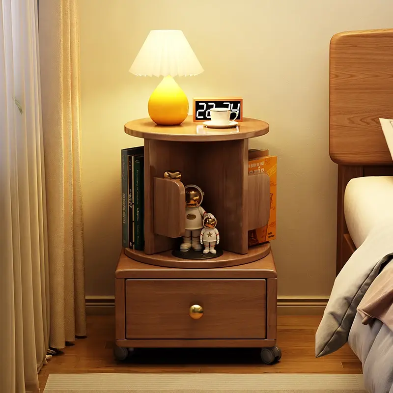 Organizer Modern Nightstands Wooden Nordic Teen Narrow Bedside Tables Storage Cool Mesita De Noche Dormitorio Designer Furniture
