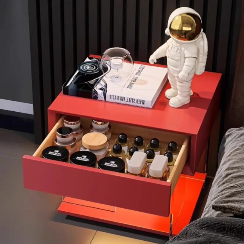 Nordic Modern Nightstand Storage Aesthetic Trendy Luxury Cabinet Bedroom Kawaii Mesitas De Noche Para El Dormitorio Furniture
