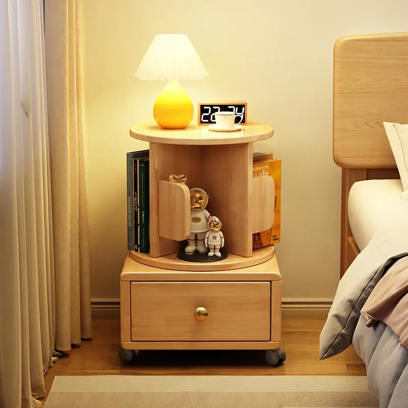 Organizer Modern Nightstands Wooden Nordic Teen Narrow Bedside Tables Storage Cool Mesita De Noche Dormitorio Designer Furniture