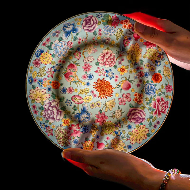 Fine China Luxury Dinnerware Sets Ceramic Christmas Kitchen Guests Party Plates Set Breakfast Wedding Vajillas Completa Dishes