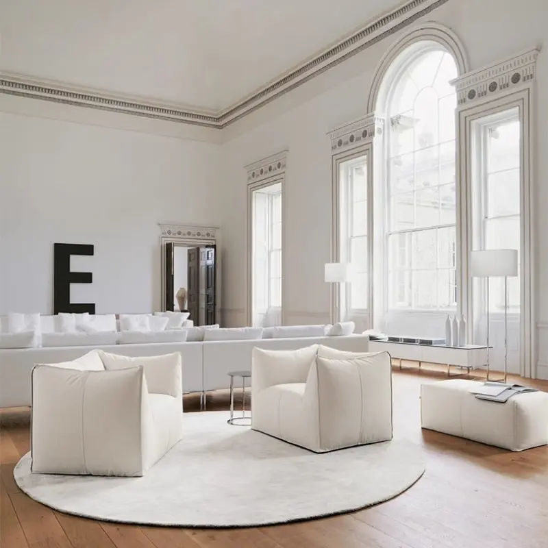 Designer Modern Italian Living Room Chairs Adults Simple Single Comfy Sofa Chair Lazy White Muebles Para El Hogar Furniture Home