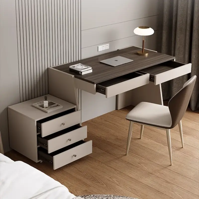 Designer Modern Wood Office Desks Storage Drawers Writing Standing Home Computer Desks Gaming Study Scrivania Office Furniture