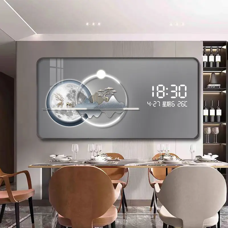Light Luxury Design Wall Clock Korean High Quality Aesthetic House Wall Clock Large Digital Relogio De Parede Setup Decoration