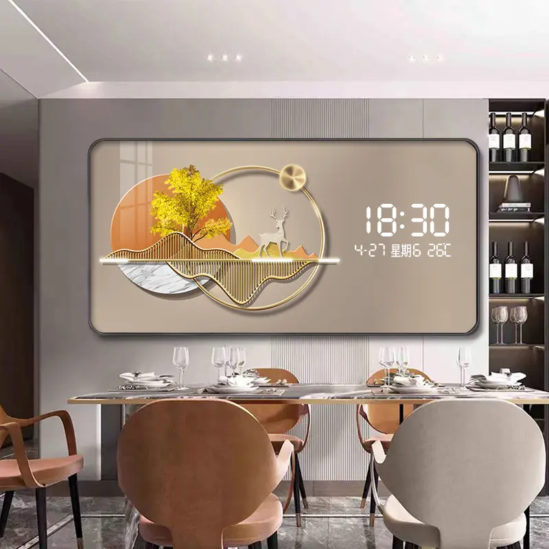 Light Luxury Design Wall Clock Korean High Quality Aesthetic House Wall Clock Large Digital Relogio De Parede Setup Decoration