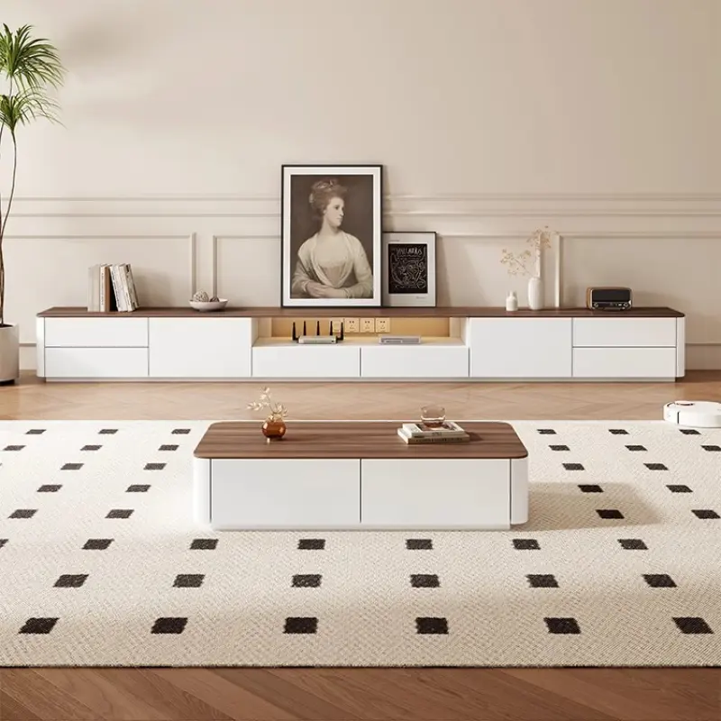 Living Room Wooden Tv Stand Modern Drawers Design Universal Home Tv Console Cabinet Nordic Floor Meuble De Television Furniture