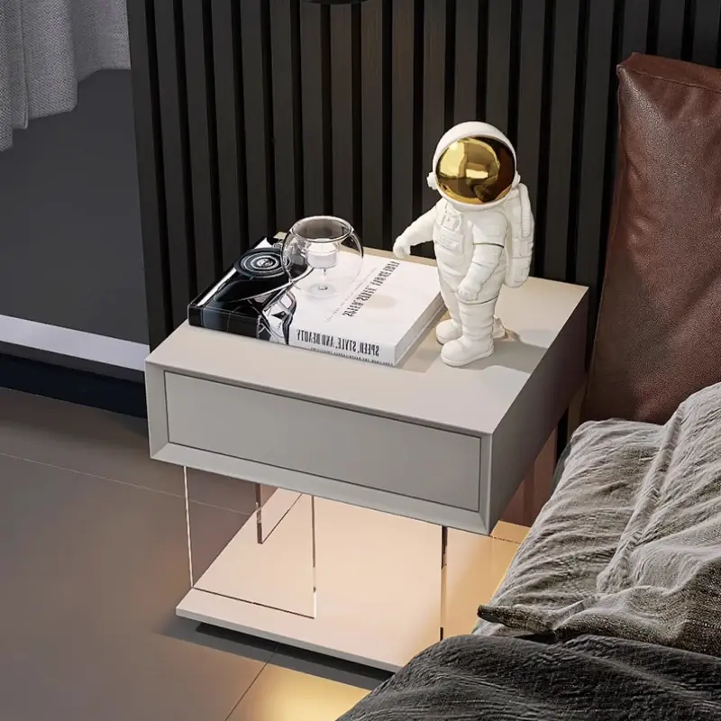 Nordic Modern Nightstand Storage Aesthetic Trendy Luxury Cabinet Bedroom Kawaii Mesitas De Noche Para El Dormitorio Furniture