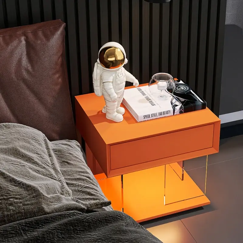 Nordic Modern Nightstand Storage Aesthetic Trendy Luxury Cabinet Bedroom Kawaii Mesitas De Noche Para El Dormitorio Furniture