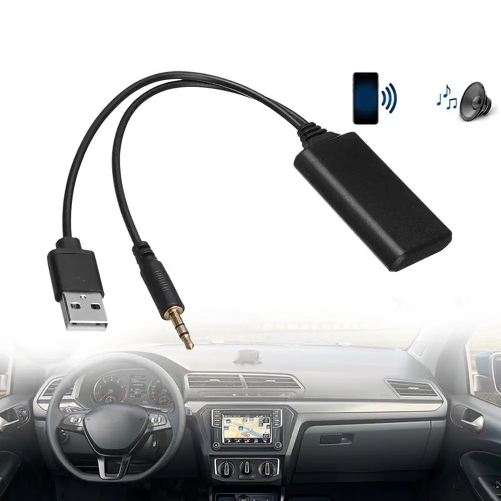 Bluetooth-compatible Radio Cable Adapter Universal Bluetooth-compatible Music Audio Receiver Adapter Auto Accessories