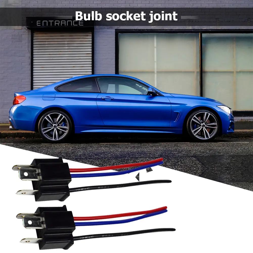 1 Pair 9003 H4 Bulb Socket Wiring Wire Harness Headlight Male Plug Adapter Connector Headlamp Connector Head/Mother Head