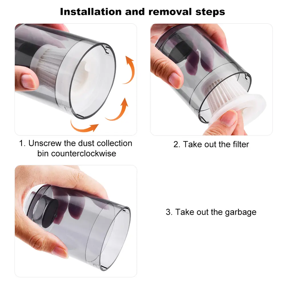 5pcs HEPA Car Vacuum Filter Washable Vacuum Cleaner Cartridges Easy Installation and Removal Handheld Vacuum Cleaner Accessories