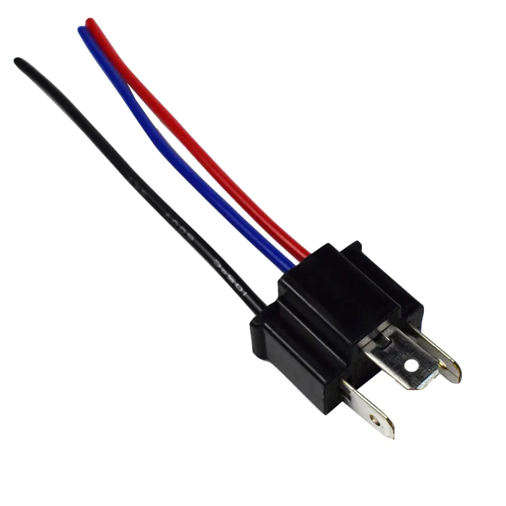 1 Pair 9003 H4 Bulb Socket Wiring Wire Harness Headlight Male Plug Adapter Connector Headlamp Connector Head/Mother Head