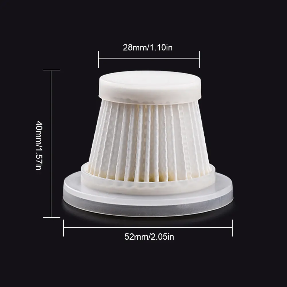 5pcs HEPA Car Vacuum Filter Washable Vacuum Cleaner Cartridges Easy Installation and Removal Handheld Vacuum Cleaner Accessories