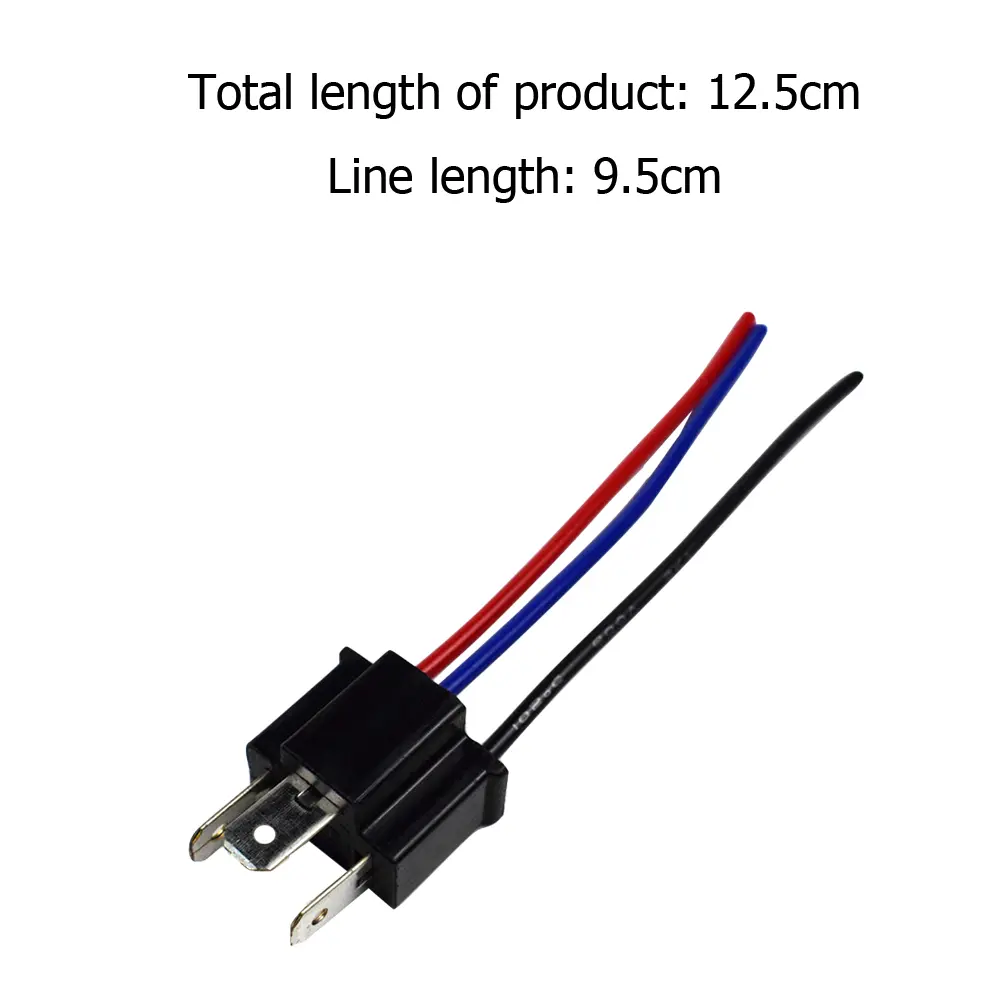 1 Pair 9003 H4 Bulb Socket Wiring Wire Harness Headlight Male Plug Adapter Connector Headlamp Connector Head/Mother Head