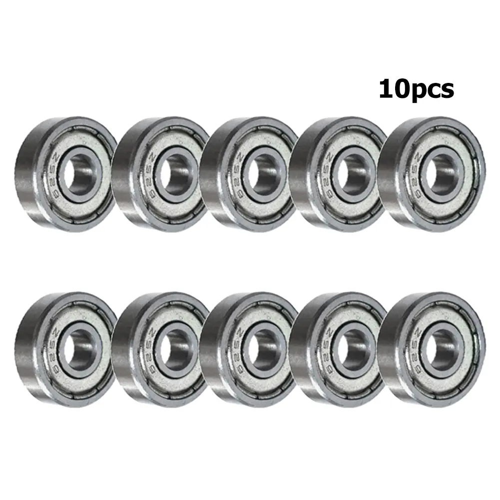 10pcs Miniature Bearings 5x16x5mm 625ZZ Silent Small Bearing Deep Groove Mini Ball Bearing Carbon Steel for Skateboard Scooter