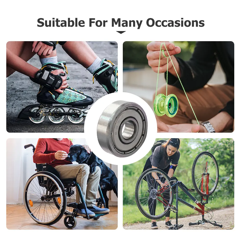 10pcs Miniature Bearings 5x16x5mm 625ZZ Silent Small Bearing Deep Groove Mini Ball Bearing Carbon Steel for Skateboard Scooter