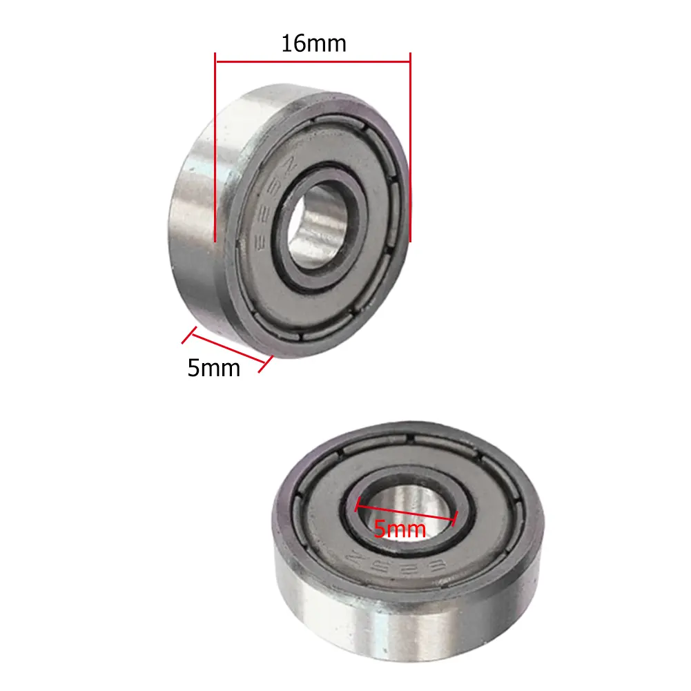 10pcs Miniature Bearings 5x16x5mm 625ZZ Silent Small Bearing Deep Groove Mini Ball Bearing Carbon Steel for Skateboard Scooter