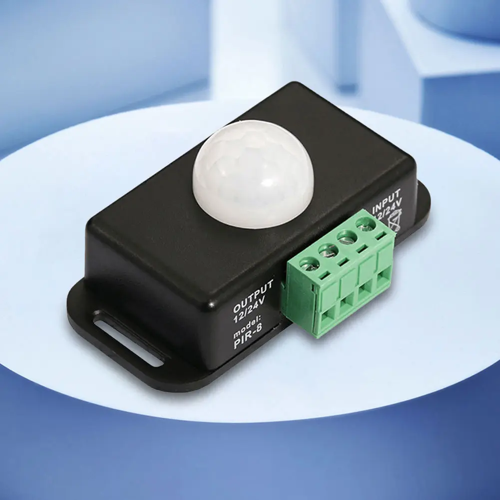 DC 12V 24V 6A Movement Detector ON OFF Automatic Adjust Infrared PIR Motion Sensor Detector Switch for LED Strip Light Lamp