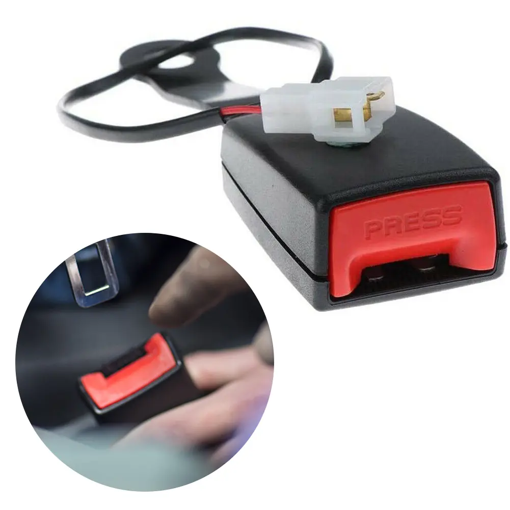 Universal Car Seat Belt Cam Lock Safety Seatbelt Buckle Socket Extender Plug Seat Belt Cover Seat Padding Buckle