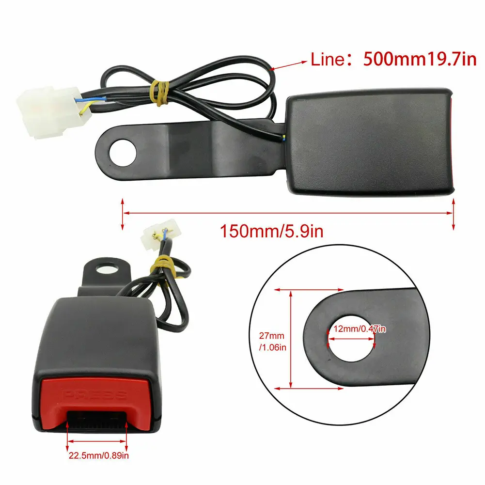Universal Car Seat Belt Cam Lock Safety Seatbelt Buckle Socket Extender Plug Seat Belt Cover Seat Padding Buckle