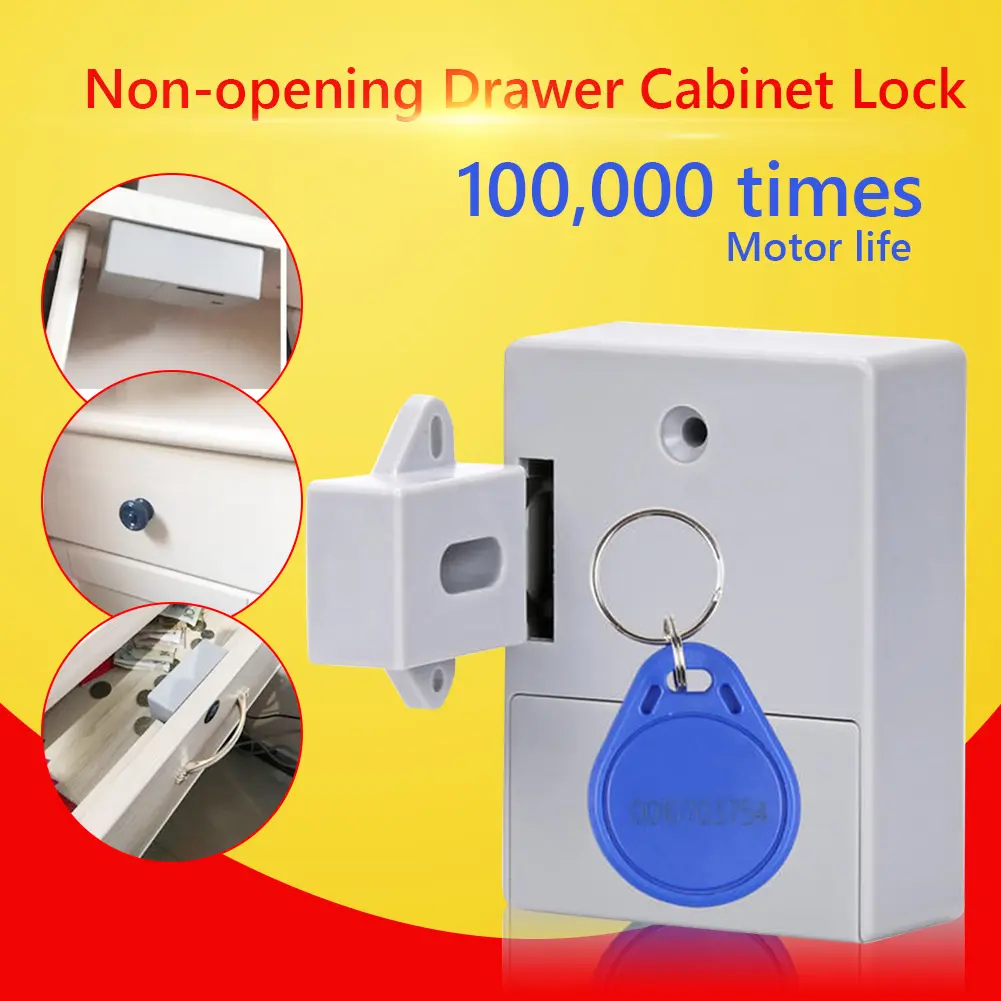 T3 Invisible RFID Free Hole Sensor Cabinet Lock Wardrobe Shoe Drawer Door Lock Automatic Authorization Locker