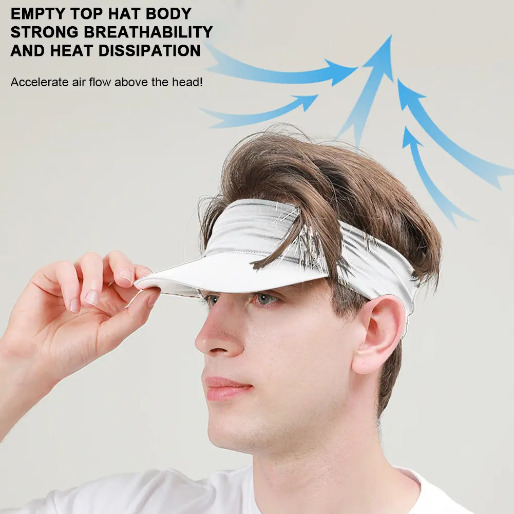 Sun Visor Hat Breathable Summer Sport Hat Anti-UV Outdoor Sports Hat Quickly Dry Cool Sun Cap for Tennis Running