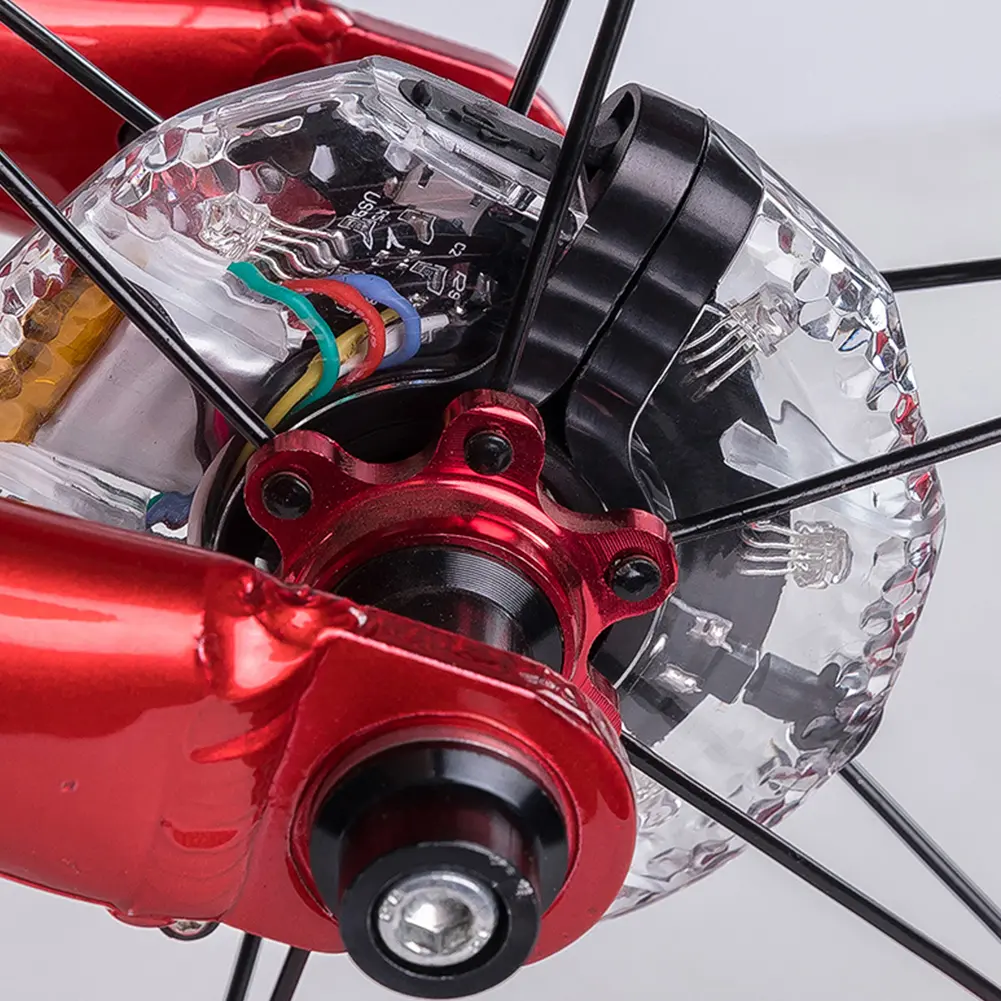 LED Bicycle Wheel Light 300mAh Bike Hub Spoke Lamp USB Rechargeable Waterproof Universal Safety Warning Decoration