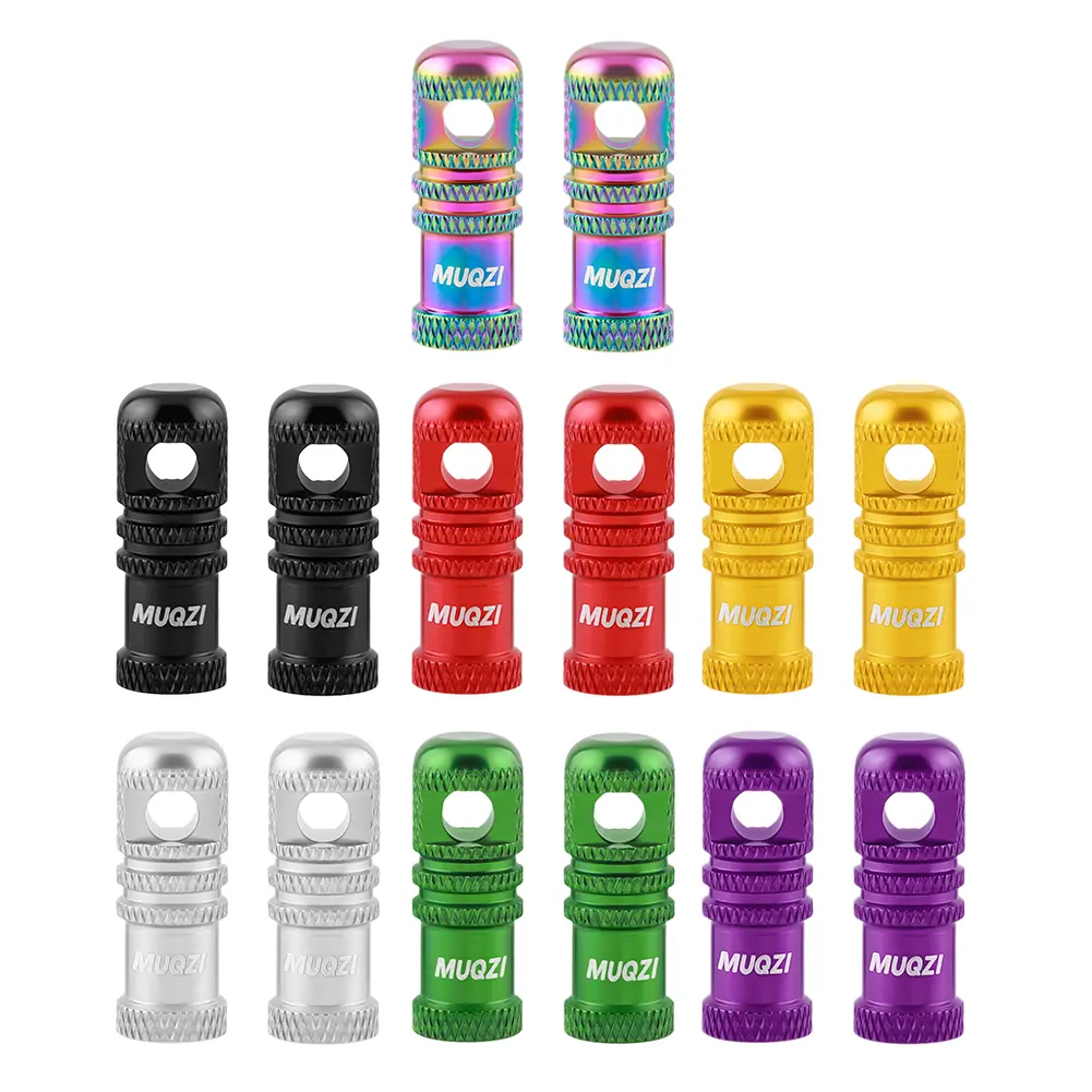 2Pcs Bike Presta Valve Stem Caps with Valve Core Removal Function Cycling Presta Valve Cover Aluminum Alloy for MTB Road Bicycle