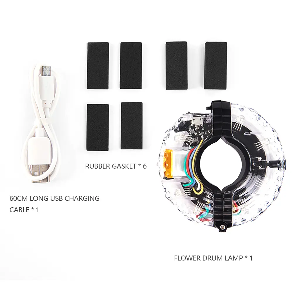 LED Bicycle Wheel Light 300mAh Bike Hub Spoke Lamp USB Rechargeable Waterproof Universal Safety Warning Decoration
