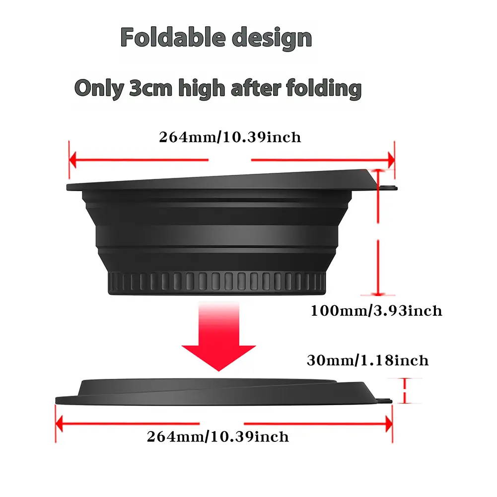 Collapsible Wash Basin Space Saving Folding Bowl Low/High Temperature Resistant Portable Skincare Basin for Home Travel