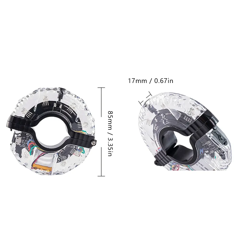 LED Bicycle Wheel Light 300mAh Bike Hub Spoke Lamp USB Rechargeable Waterproof Universal Safety Warning Decoration