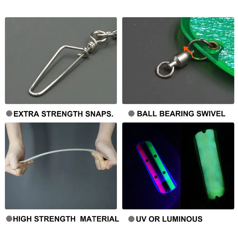 Trolling Fishing Diving Flash Board Salmon Fishing Flasher Fishing Trolling Flasher for Trolling Salmon Trout