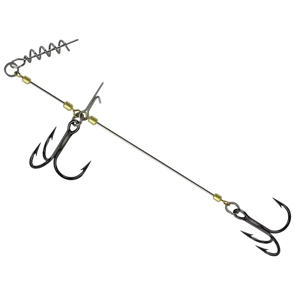 Multi-Depth Pike Stinger Rigs Fishing Hook with Pin Screw Connector Stinger Fishing Rig Hook Multi-Depth Screw Rigging Kit