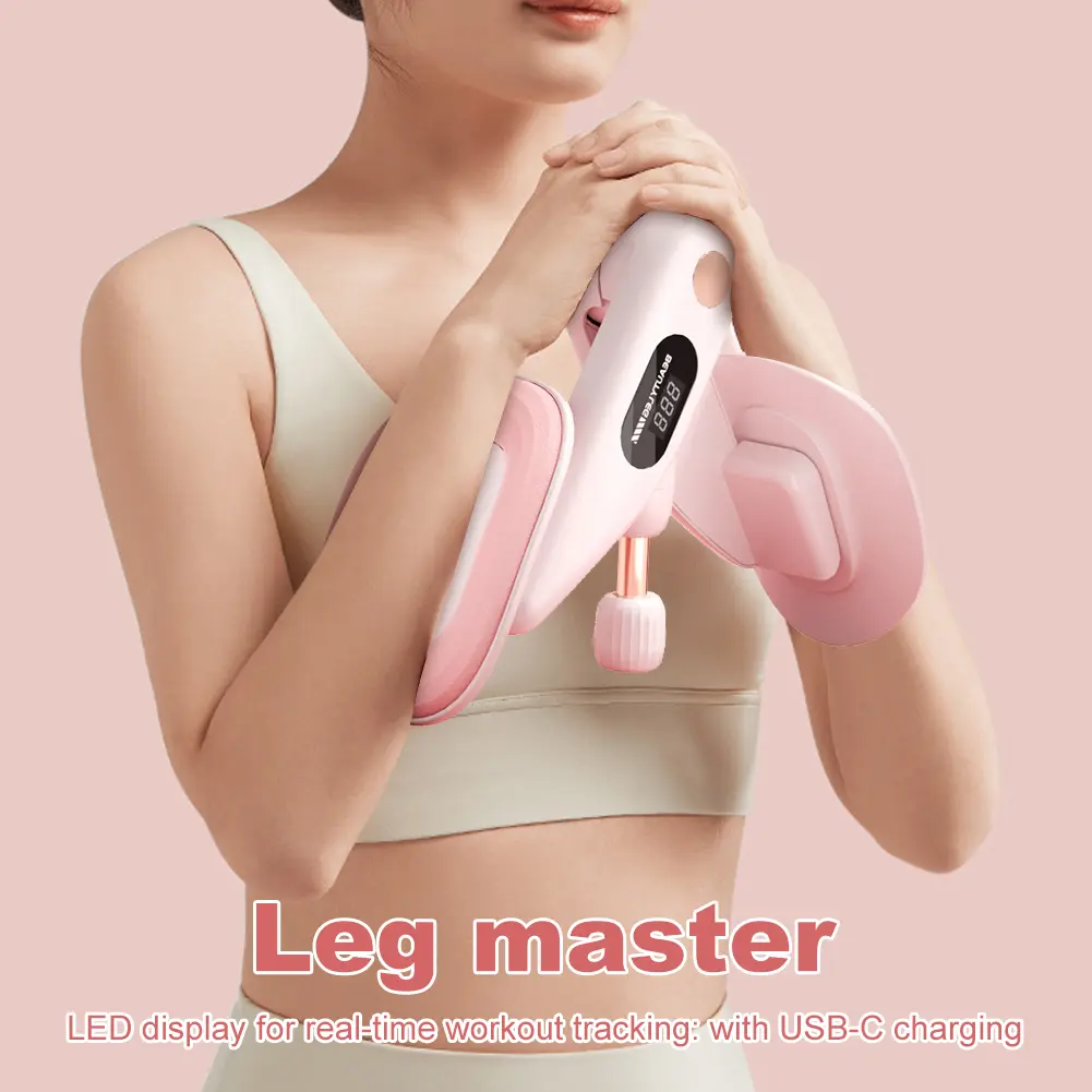 LED Kegel Exerciser Adjustable Thigh Trainer Tool USB-C Rechargeable Thigh Muscle Strengthen Device Convenient Fitness Equipment