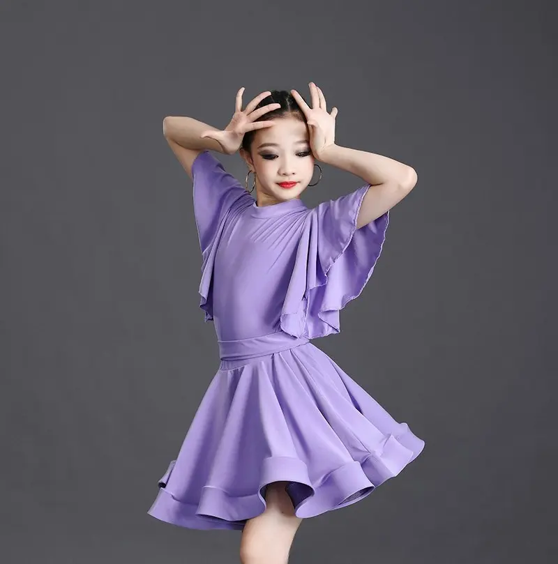 Children's Latin dance competition dress standard girl high-end dance art exam rules practice skirt summer