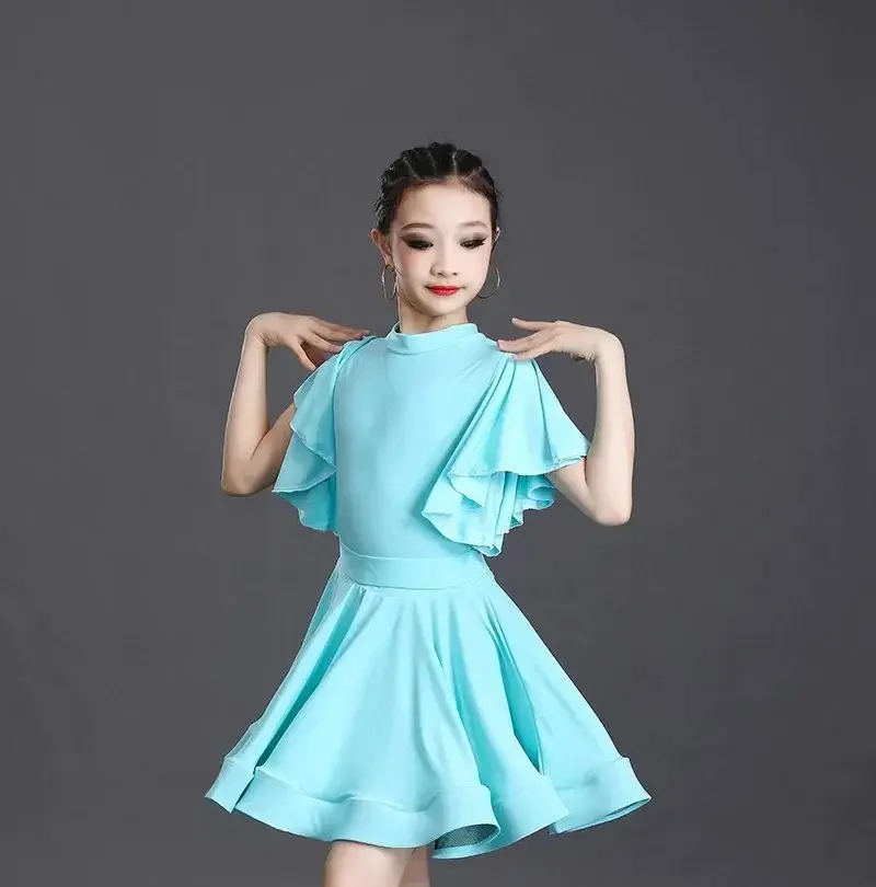 Children's Latin dance competition dress standard girl high-end dance art exam rules practice skirt summer