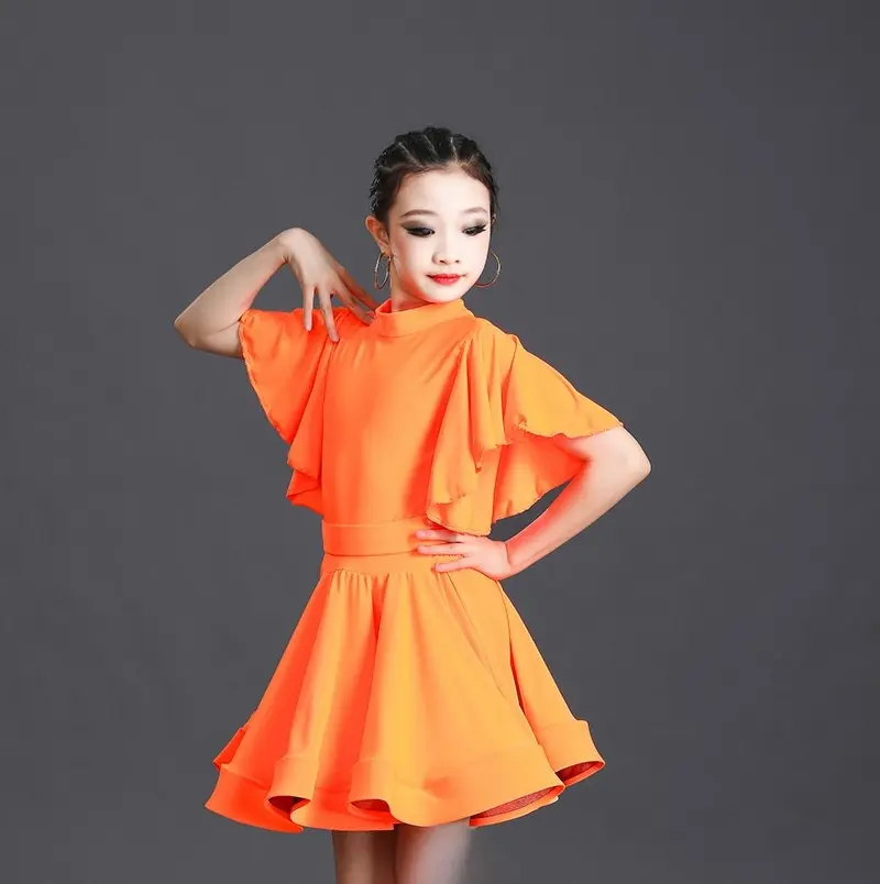 Children's Latin dance competition dress standard girl high-end dance art exam rules practice skirt summer