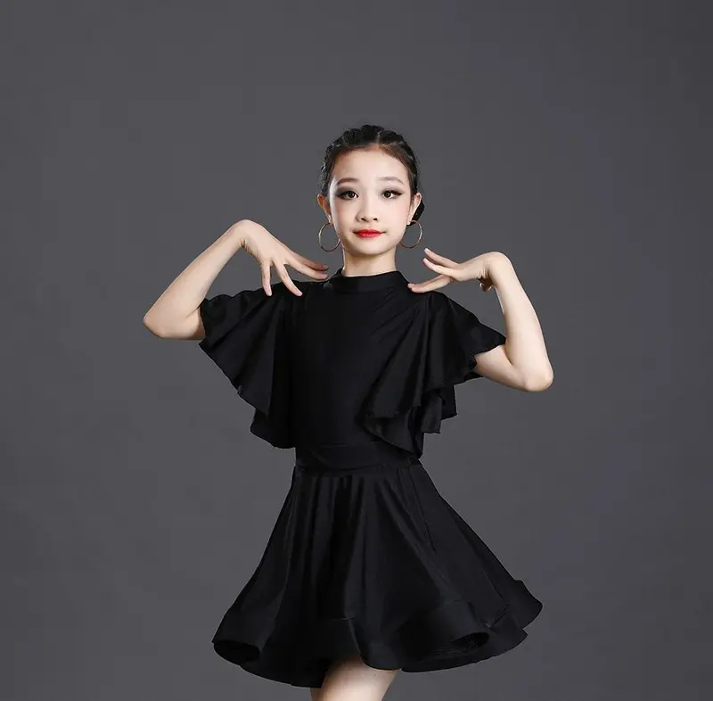 Children's Latin dance competition dress standard girl high-end dance art exam rules practice skirt summer