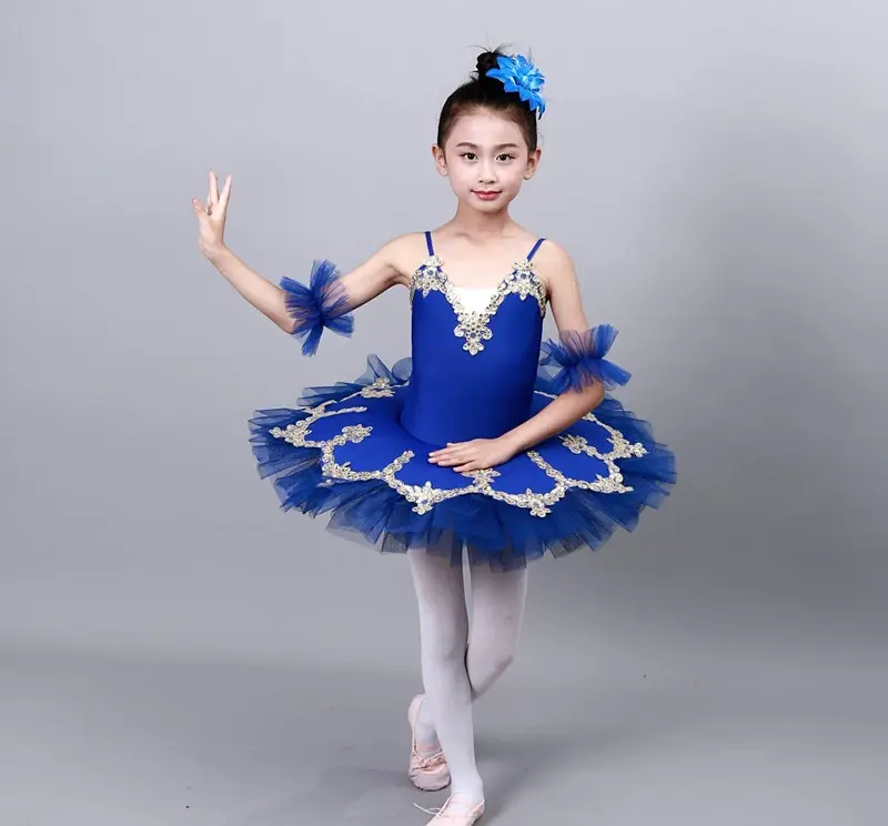 cygnet Screen Children's Ballet Skirt Girls' Dance Skirt Disc sequin Ballet Performer Costume Program Performance Dress