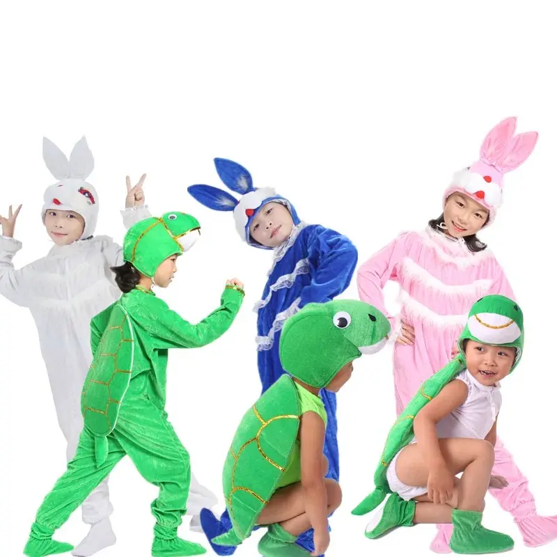 Halloween Children's Cartoon Animal Turtle and Rabbit Performance Clothing Children's Day Party Cosplay Stage Costumes