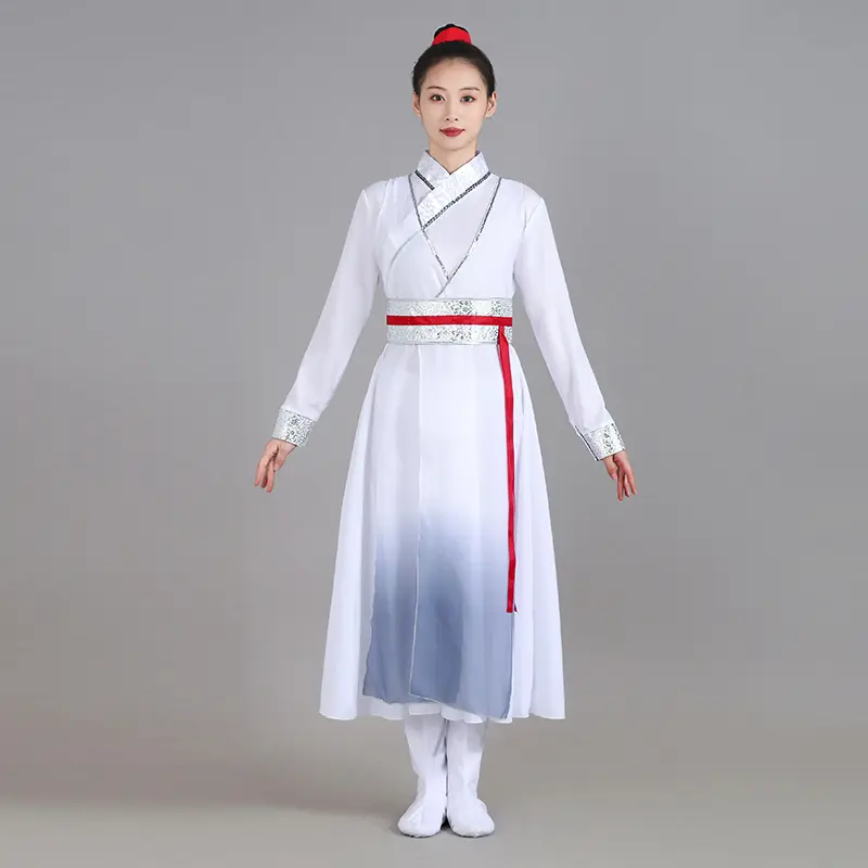 Classical dance costumes, Chinese-style fan dance, Hanfu, opening ceremony of writing, chorus, children's performance costumes
