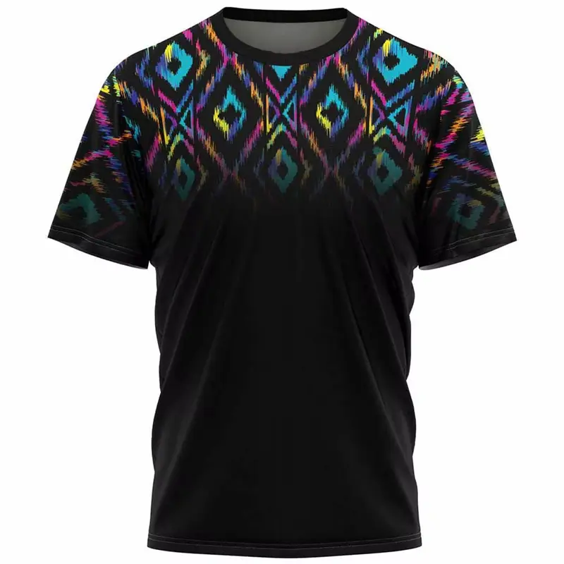 Retro Ethnic Style T Shirts For Men Summer Fashion Short Sleeve 3D Printed Kids T-shirts Casual Streetwear Oversized Pullovers