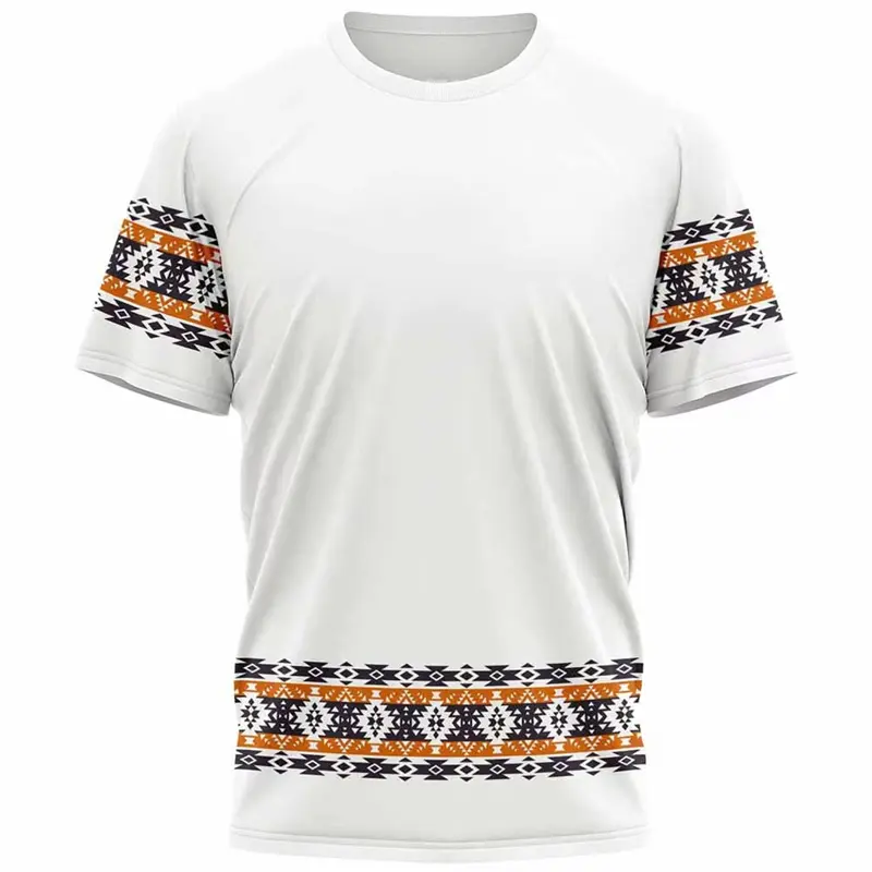 Retro Ethnic Style T Shirts For Men Summer Fashion Short Sleeve 3D Printed Kids T-shirts Casual Streetwear Oversized Pullovers