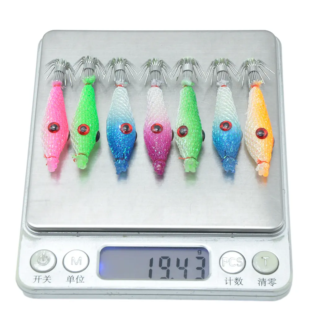 7 Pcs Squid Hook Octopus Cuttlefish Fishing Bait Luminous Fishing Bait Fluorescent Fishing Lures Luminous Squid Jig Hooks