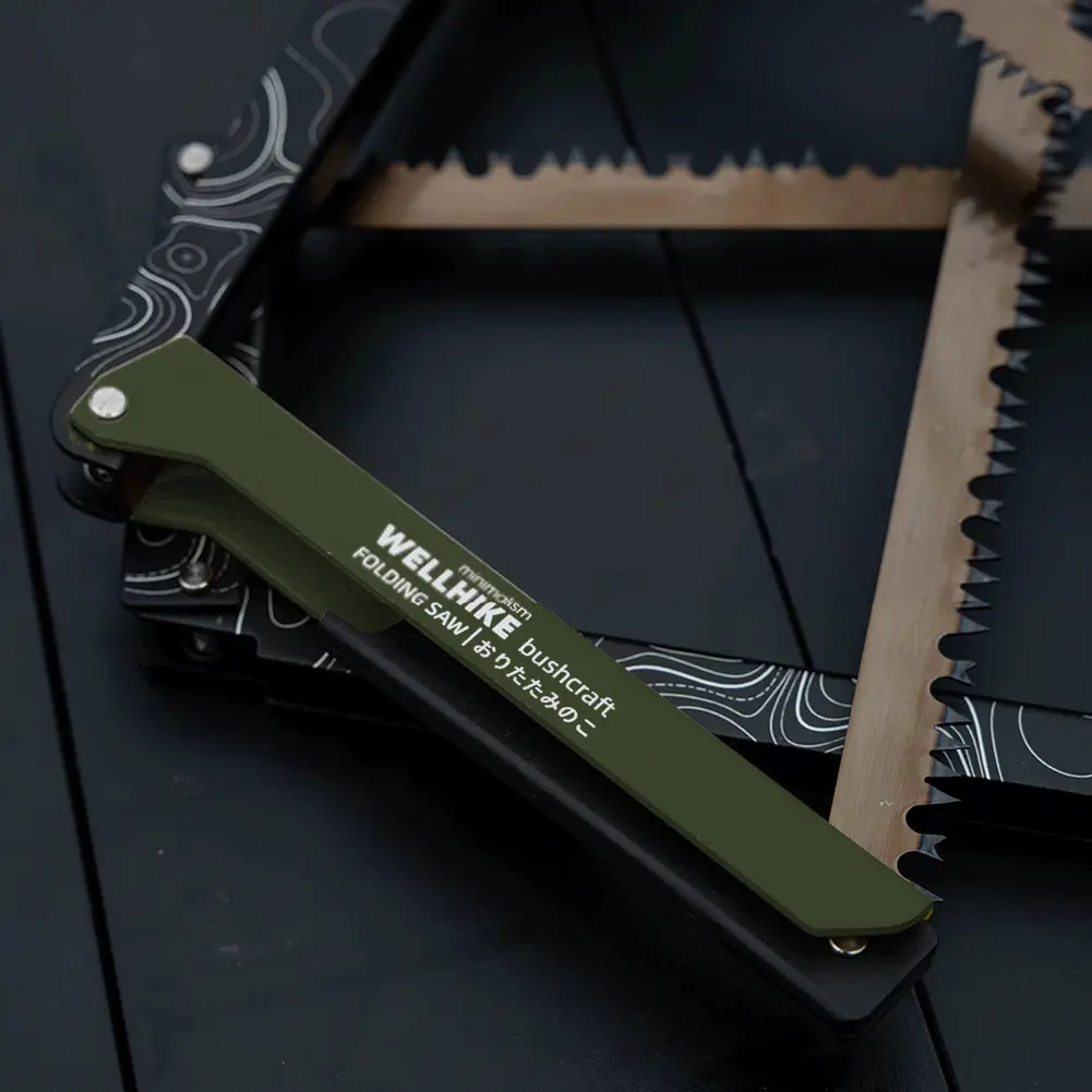 Folding Saw with Storage Bag Cutting Tree Hand Saw Aluminum Alloy Multifunctional Handsaw for Wood Branches