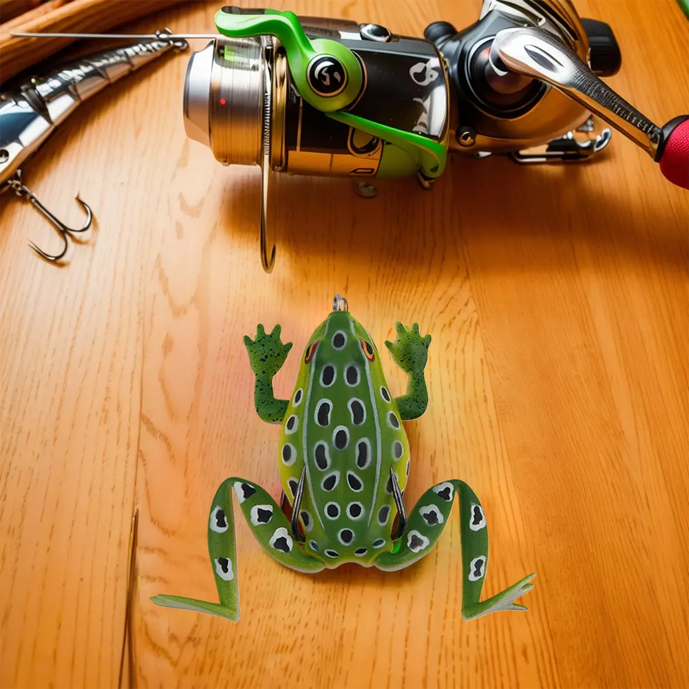 Frog Lure Artificial Bait 6.5cm 19g Floating Soft Frog Fishing Lure Topwater Wobbler Lifelike for Bass Catfish Fishing Tools