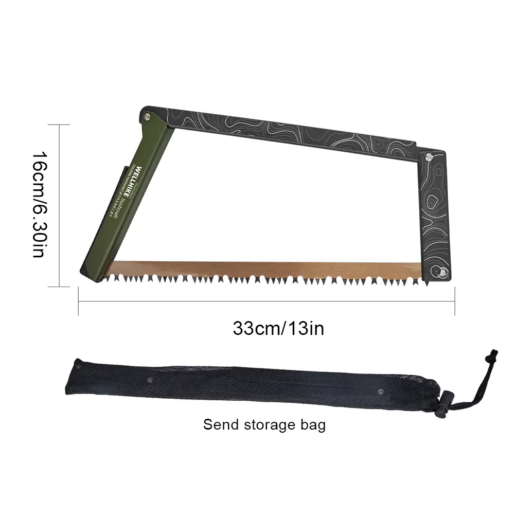 Folding Saw with Storage Bag Cutting Tree Hand Saw Aluminum Alloy Multifunctional Handsaw for Wood Branches