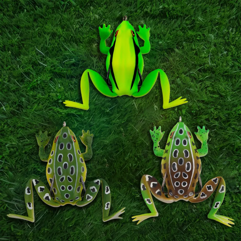 Frog Lure Artificial Bait 6.5cm 19g Floating Soft Frog Fishing Lure Topwater Wobbler Lifelike for Bass Catfish Fishing Tools