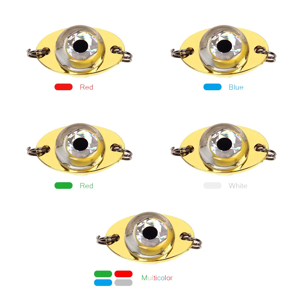 Underwater Fishing Light LED Fishing Lures Eye Shape Flashing Light Bait Fishing Lure Trap Light for Attracting Fish