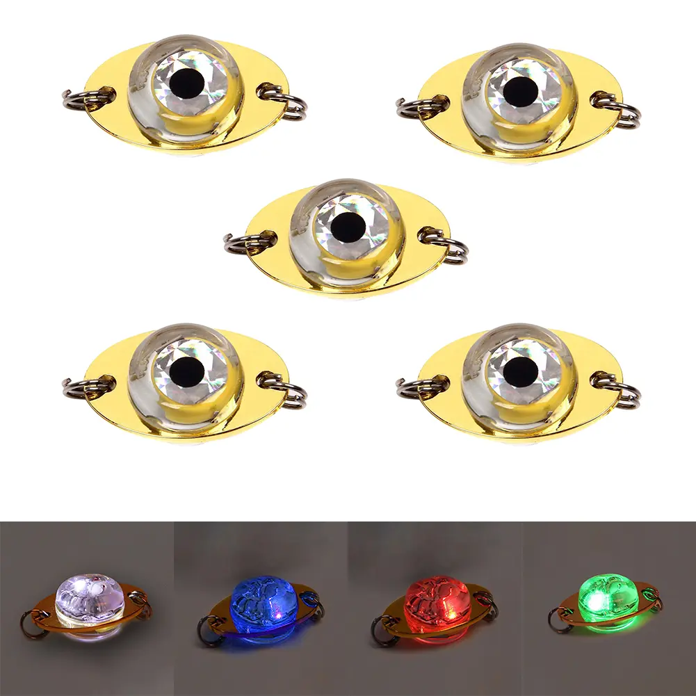 Underwater Fishing Light LED Fishing Lures Eye Shape Flashing Light Bait Fishing Lure Trap Light for Attracting Fish