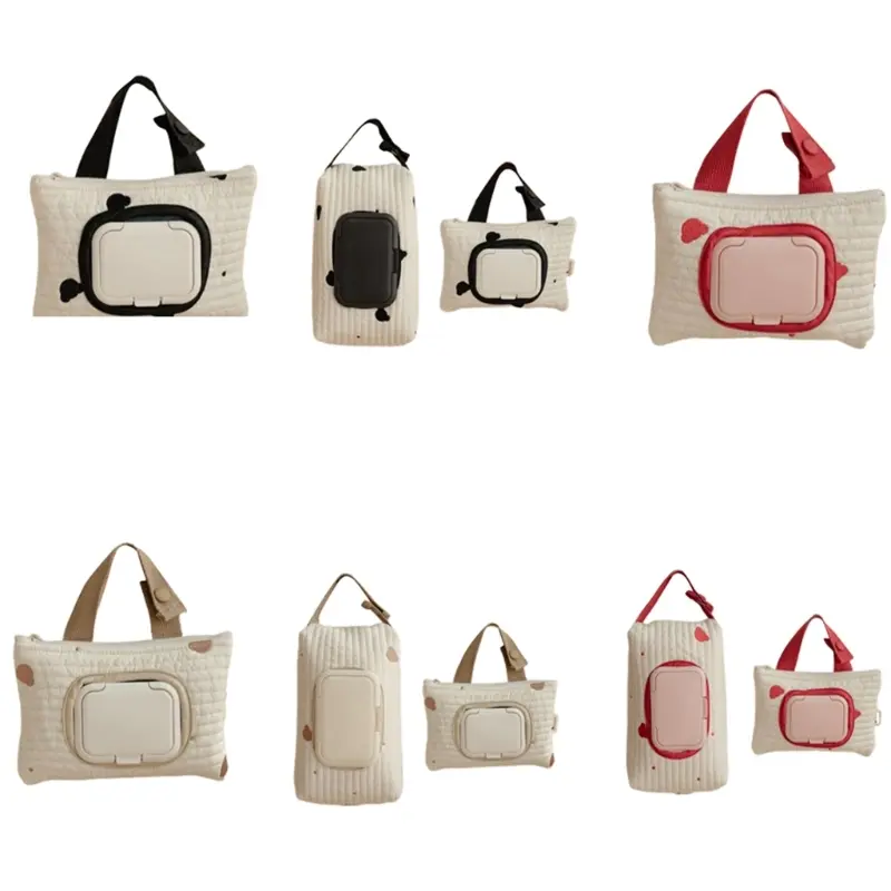 Portable Wet Wipes Case Pram Bag Extraction Flip Tissue Boxes Baby Stroller Accessories Towel Cover Newborn Hanging Bag for Cart
